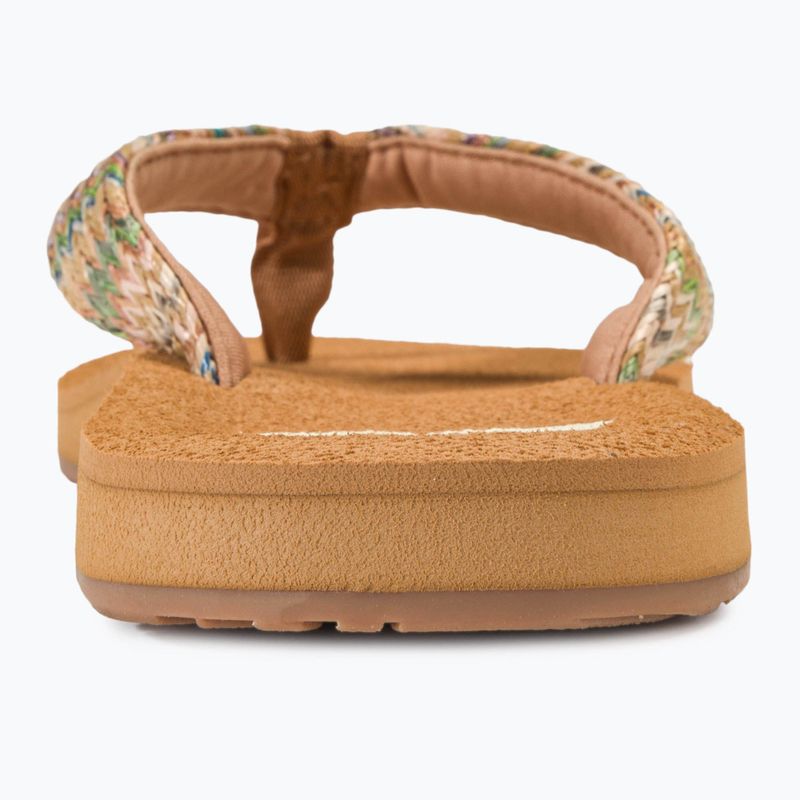 Moteriškos šlepetės per pirštą ROXY Porto Raffia II multi/olive 6