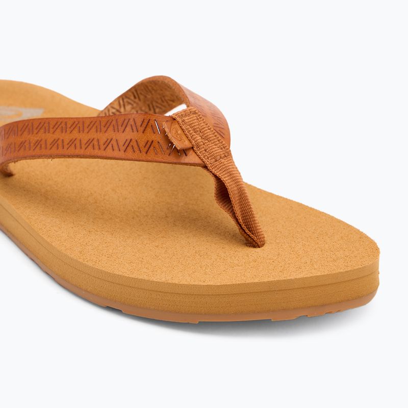 Moteriškos šlepetės per pirštą ROXY Porto Motif tan 7