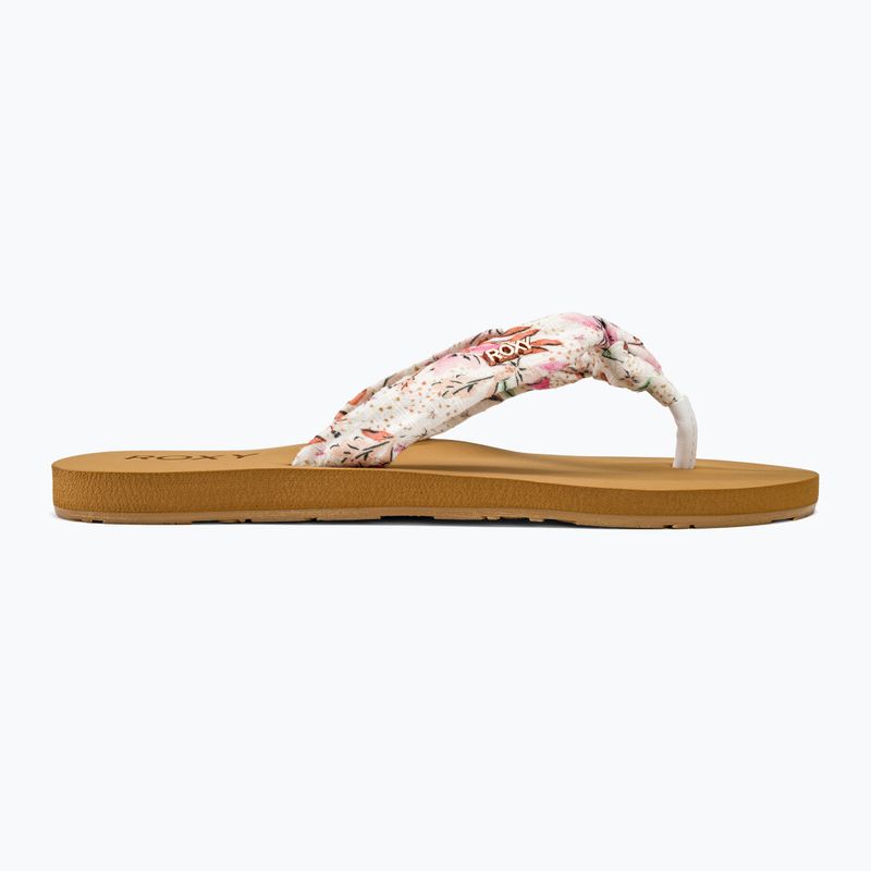 Moteriškos šlepetės per pirštą ROXY Paia V white/crazy pink print 2