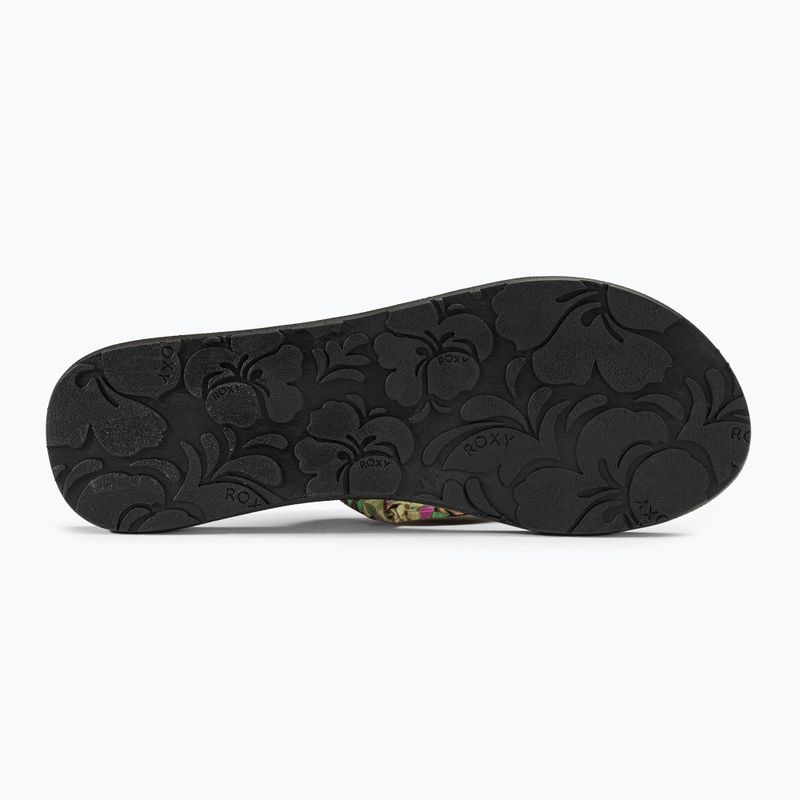 Moteriškos šlepetės per pirštą ROXY Paia V black/pink/soft lime 4