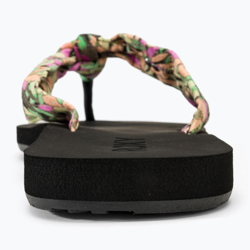 Moteriškos šlepetės per pirštą ROXY Paia V black/pink/soft lime 6