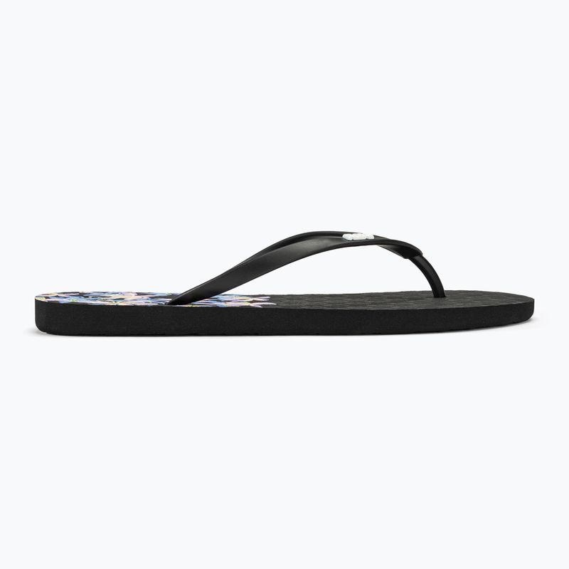 Moteriškos šlepetės per pirštą ROXY Viva Stamp II black/boysenberry 2