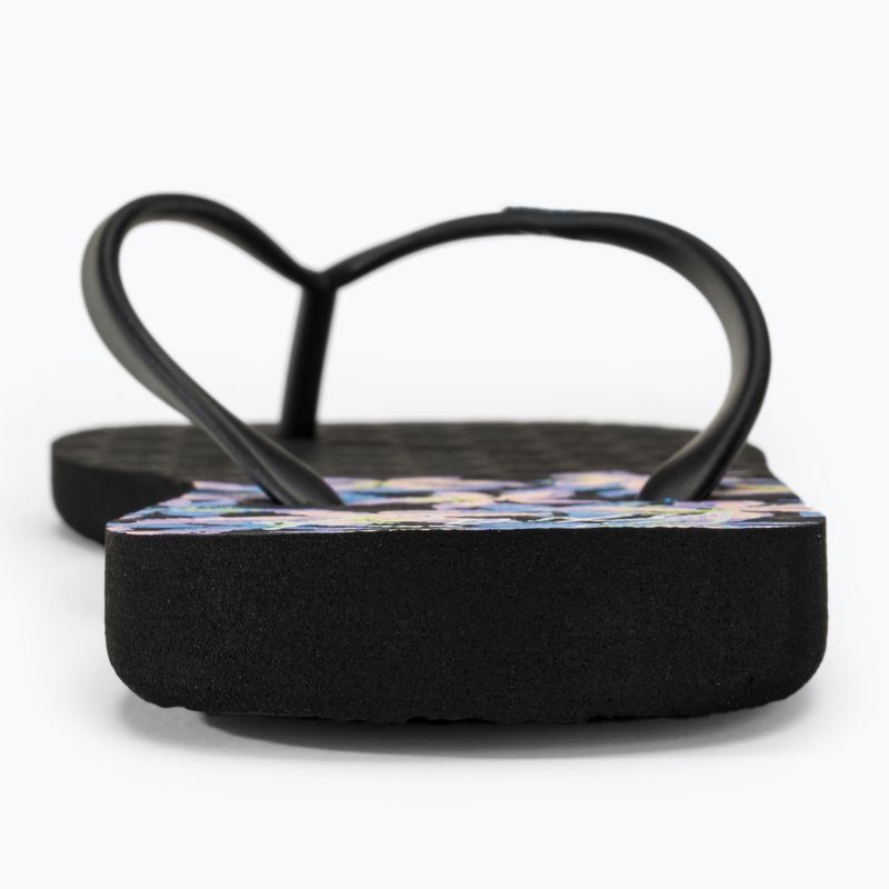 Moteriškos šlepetės per pirštą ROXY Viva Stamp II black/boysenberry 6
