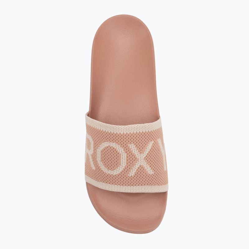 Moteriškos šlepetės ROXY Slippy Knit wheat/turkish coffee 5
