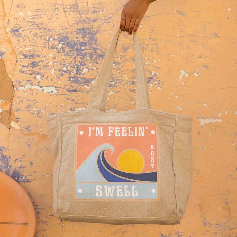 Moteriškas krepšys ROXY Drink The Wave Tote tapioca 8