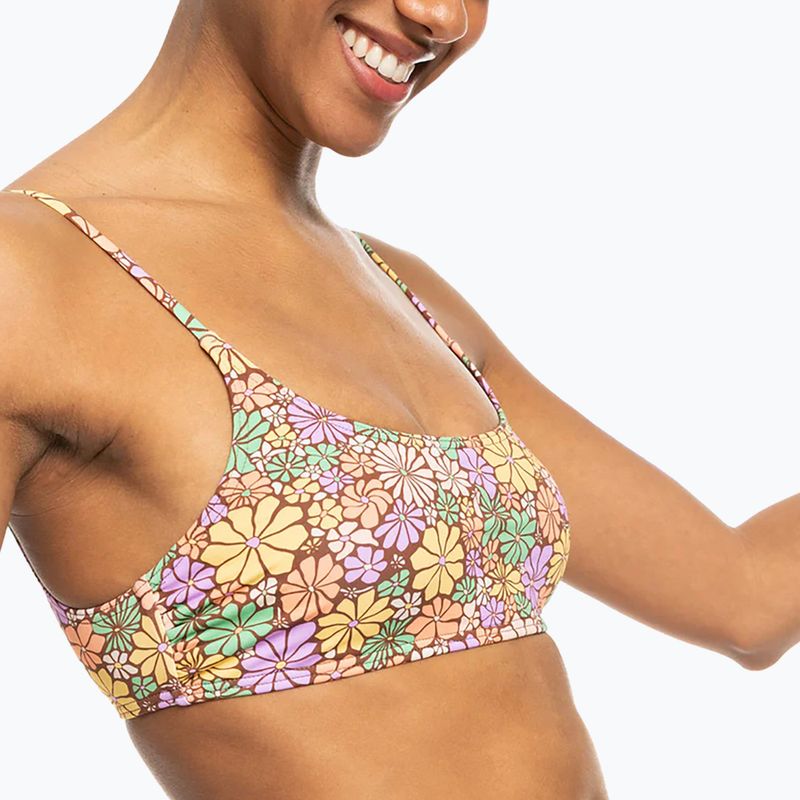 Maudymosi kostiumėlio viršus ROXY All About Sol Bralette root beer all about sol mini 5
