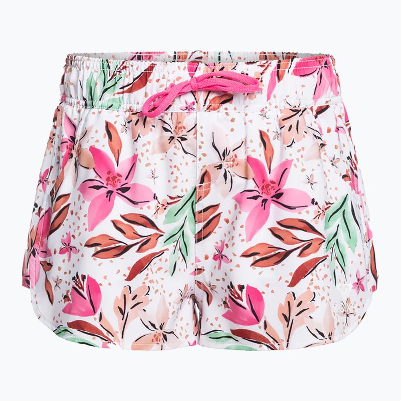 Moteriški maudymosi šortai ROXY Wave Printed 2 white happy tropical swim