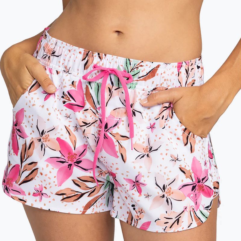 Moteriški maudymosi šortai ROXY Wave Printed 2 white happy tropical swim 2