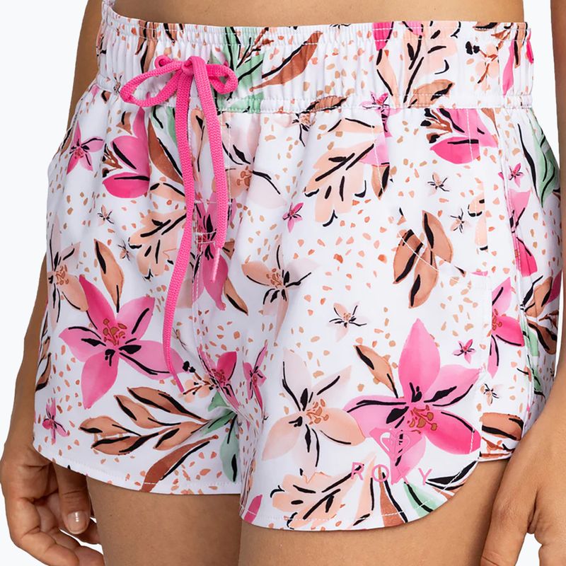 Moteriški maudymosi šortai ROXY Wave Printed 2 white happy tropical swim 4