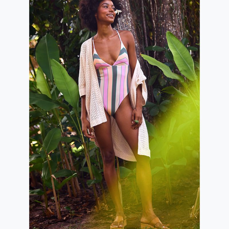 Moteriškas vientisas maudymosi kostiumas ROXY Vista Stripe agave green very vista stripe 7