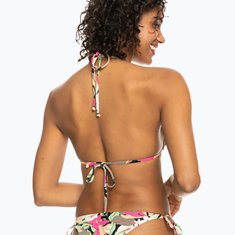 Maudymosi kostiumėlio viršus ROXY Printed Beach Classics Tiki Tri anthracite palm song s 5
