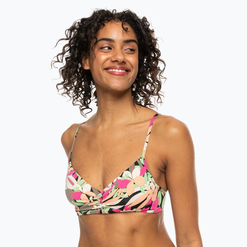 Maudymosi kostiumėlio viršus ROXY Printed Beach Classics Wrap anthracite palm song s 2