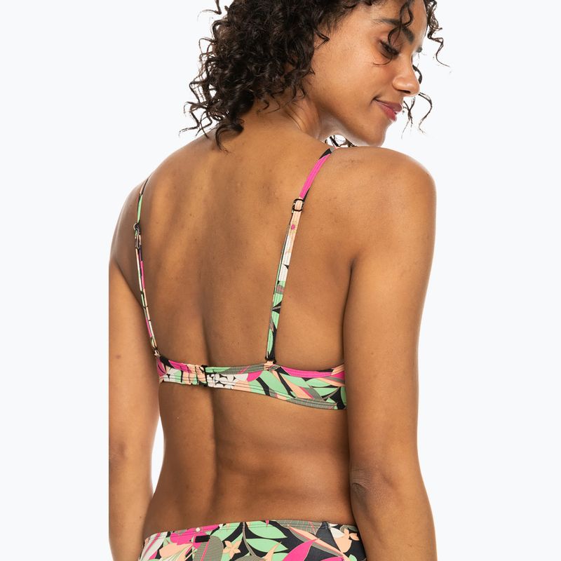 Maudymosi kostiumėlio viršus ROXY Printed Beach Classics Wrap anthracite palm song s 4
