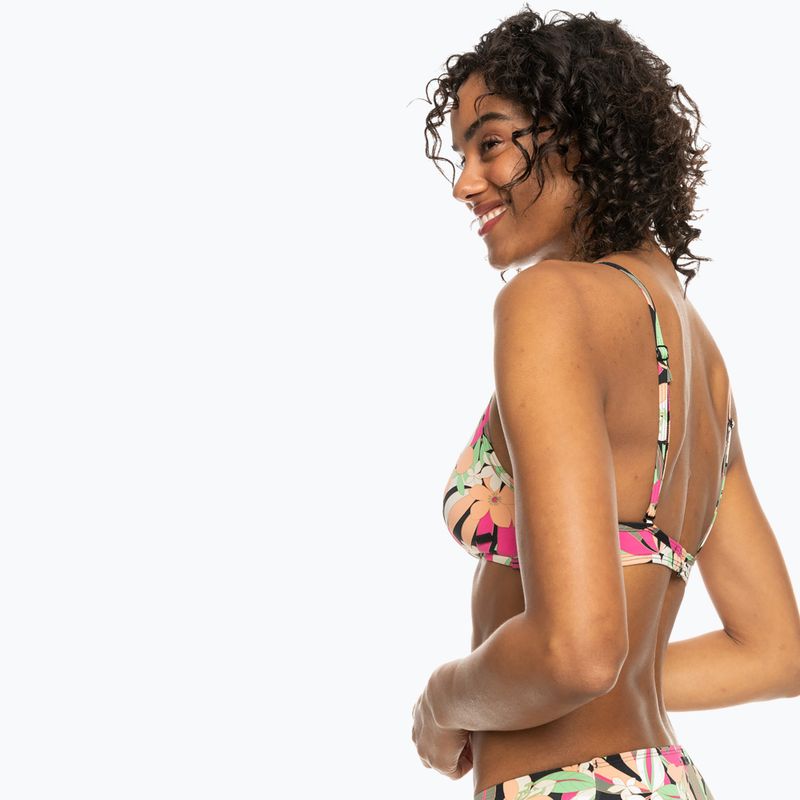 Maudymosi kostiumėlio viršus ROXY Printed Beach Classics Wrap anthracite palm song s 5