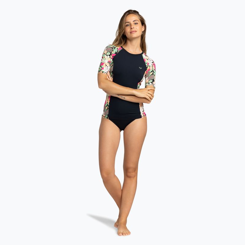 Moteriški plaukimo marškinėliai ROXY Lycra Printed anthracite palm song s 2