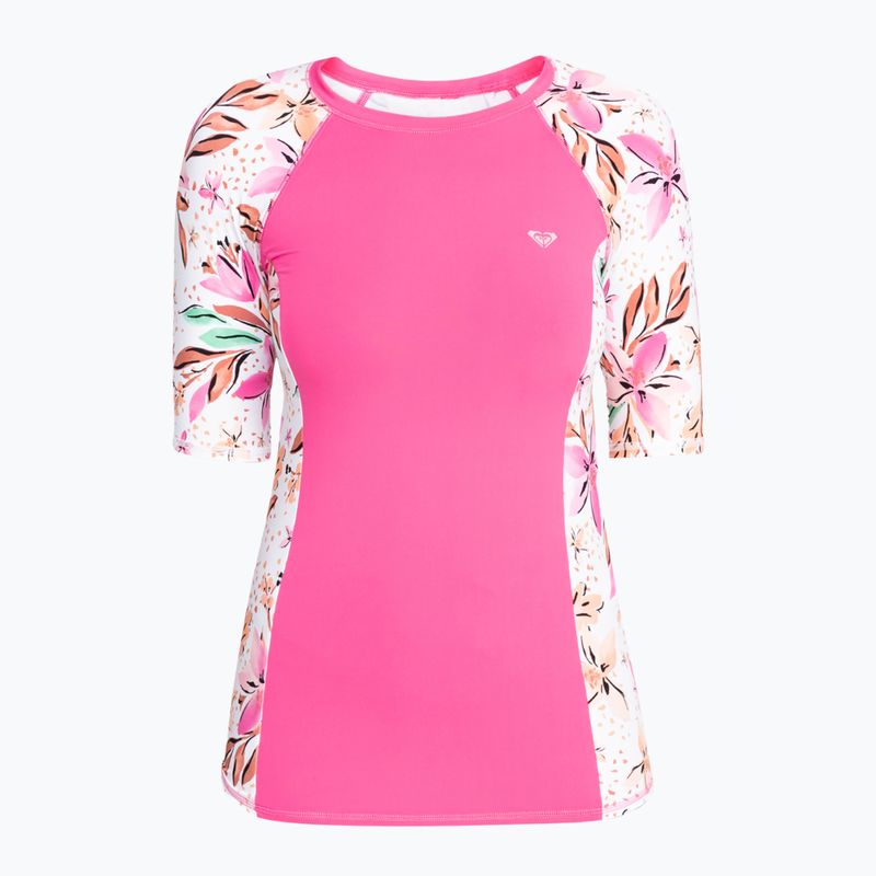 Moteriški plaukimo marškinėliai ROXY Lycra Printed white happy tropical swim 5