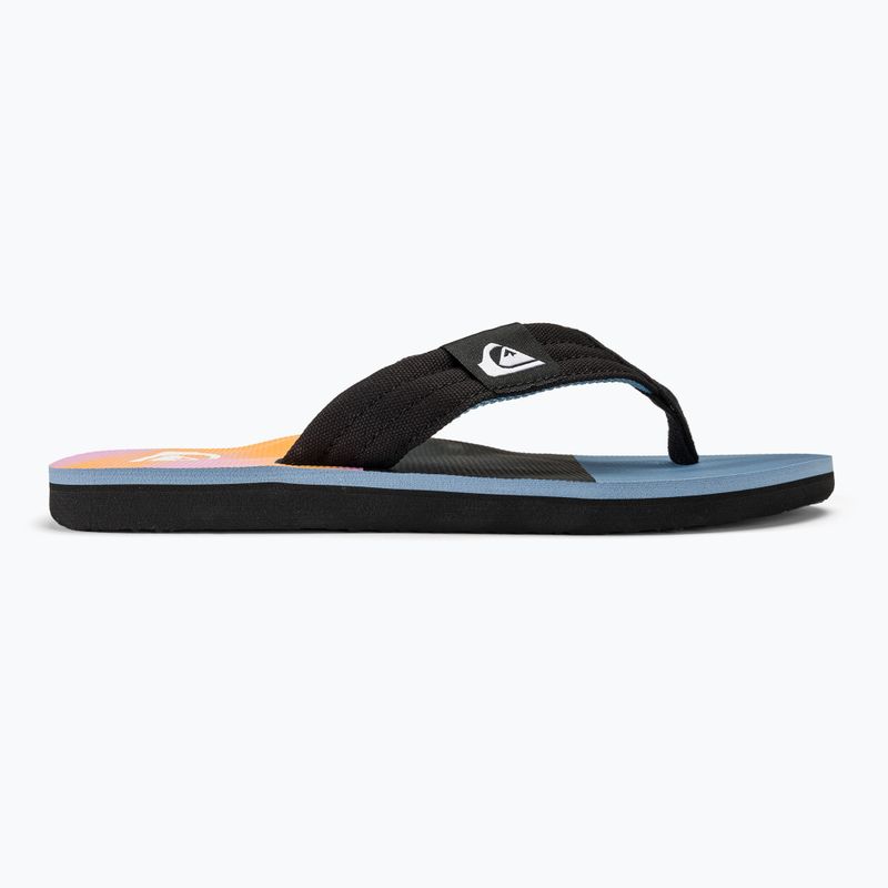 Vyriškos šlepetės per pirštą Quiksilver Molokai Layback II blue / blue / orange 2