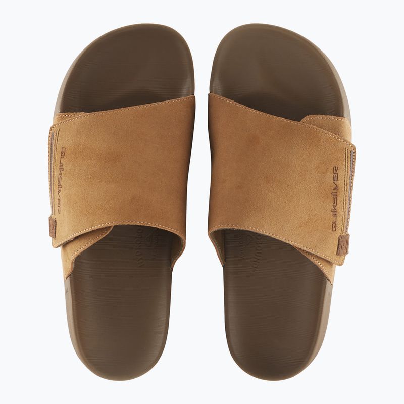 Vyriškos šlepetės Quiksilver Rivi Suede tan 1 3