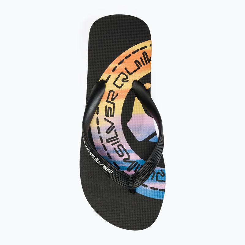 Vyriškos šlepetės per pirštą Quiksilver Molokai Art II black/black/orange 5