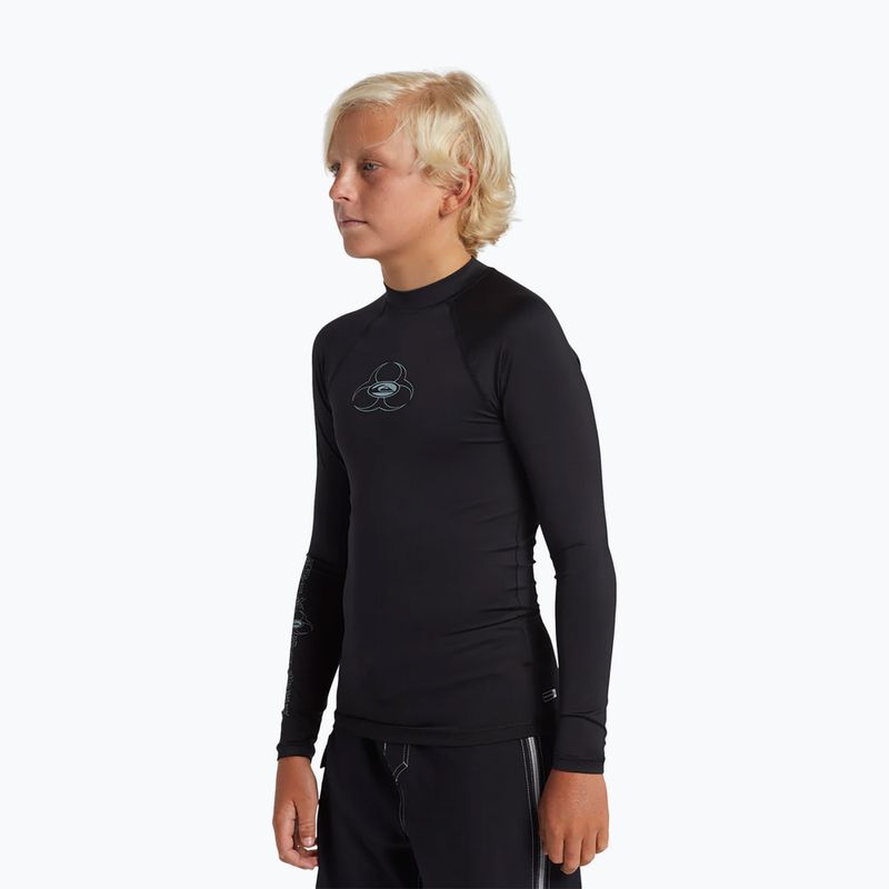 Paauglių plaukimo marškinėliai ilgomis rankovėmis Quiksilver Saturn UPF50 black 2