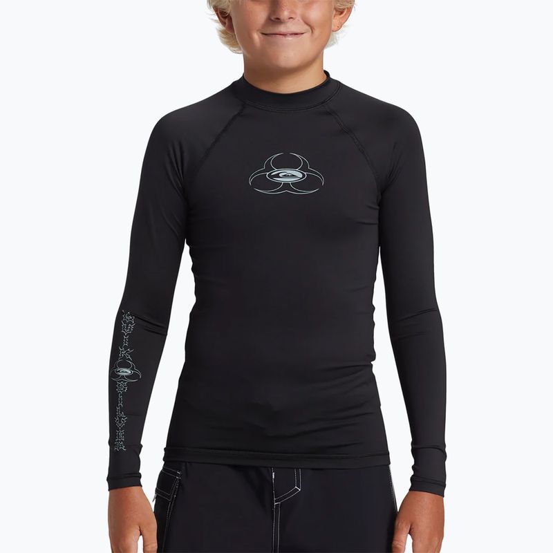 Paauglių plaukimo marškinėliai ilgomis rankovėmis Quiksilver Saturn UPF50 black 4