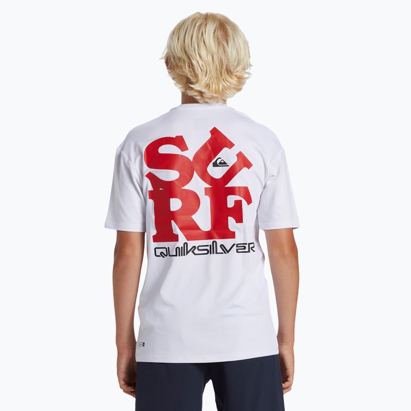 Vaikiški plaukimo marškinėliai Quiksilver Everyday Surf Tee white/black 3