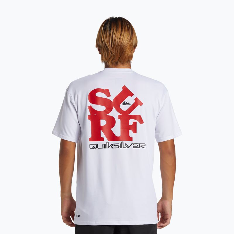 Vyriški plaukimo marškinėliai Quiksilver Everyday Surf Tee white/black 2