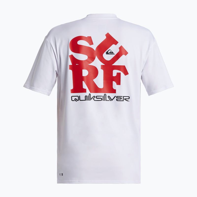 Vyriški plaukimo marškinėliai Quiksilver Everyday Surf Tee white/black 5