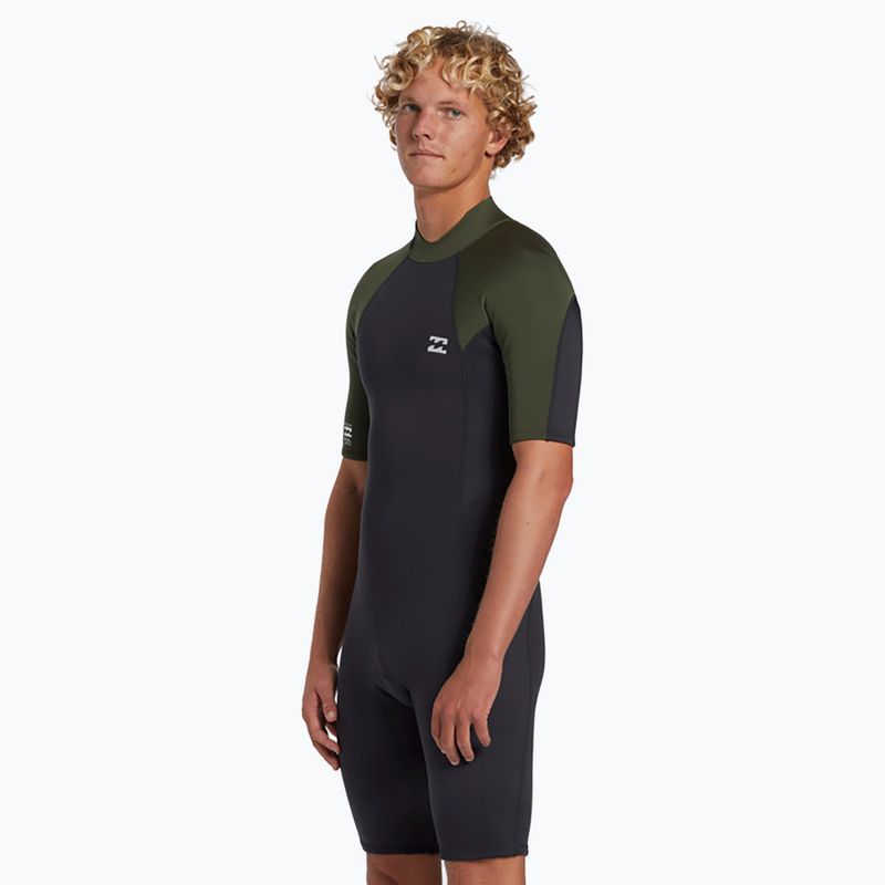 Vyriškas plaukimo hidrokostiumas Billabong 2 mm Foil Back Zip Spring moss 4