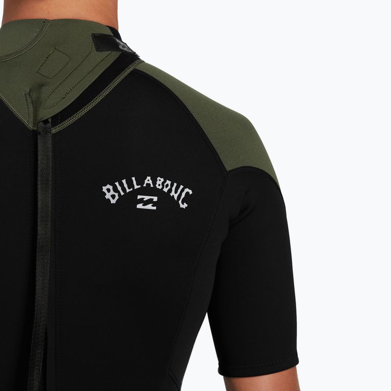Vyriškas plaukimo hidrokostiumas Billabong 2 mm Foil Back Zip Spring moss 6