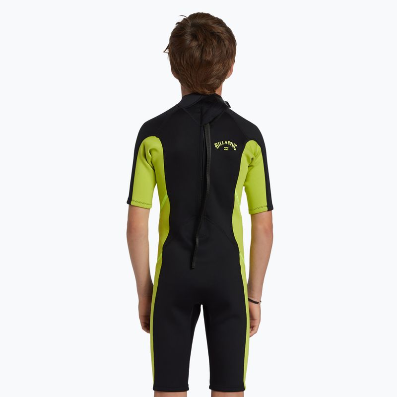 Vaikiškas plaukimo hidrokostiumas Billabong 2 mm Foil BZ FL fluro lime 4