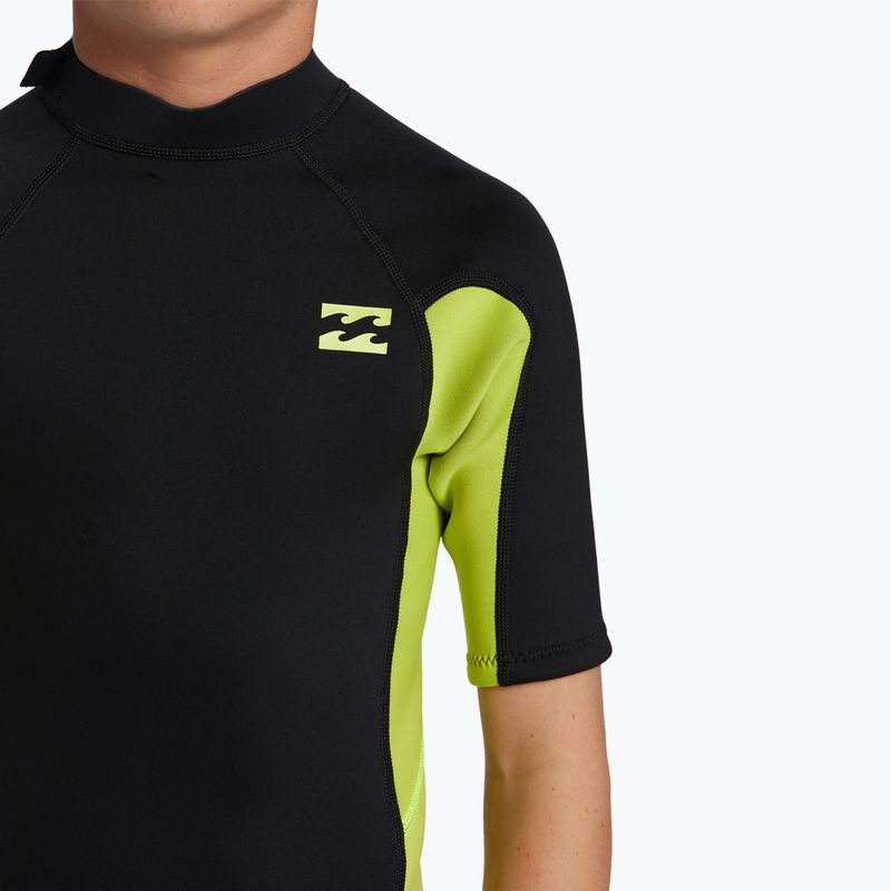 Vaikiškas plaukimo hidrokostiumas Billabong 2 mm Foil BZ FL fluro lime 5