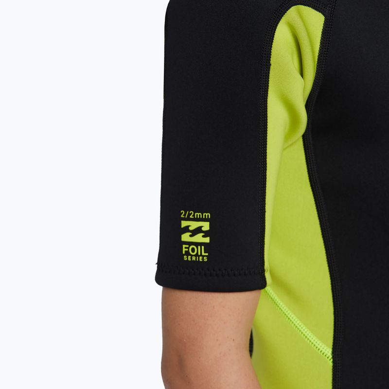 Vaikiškas plaukimo hidrokostiumas Billabong 2 mm Foil BZ FL fluro lime 7