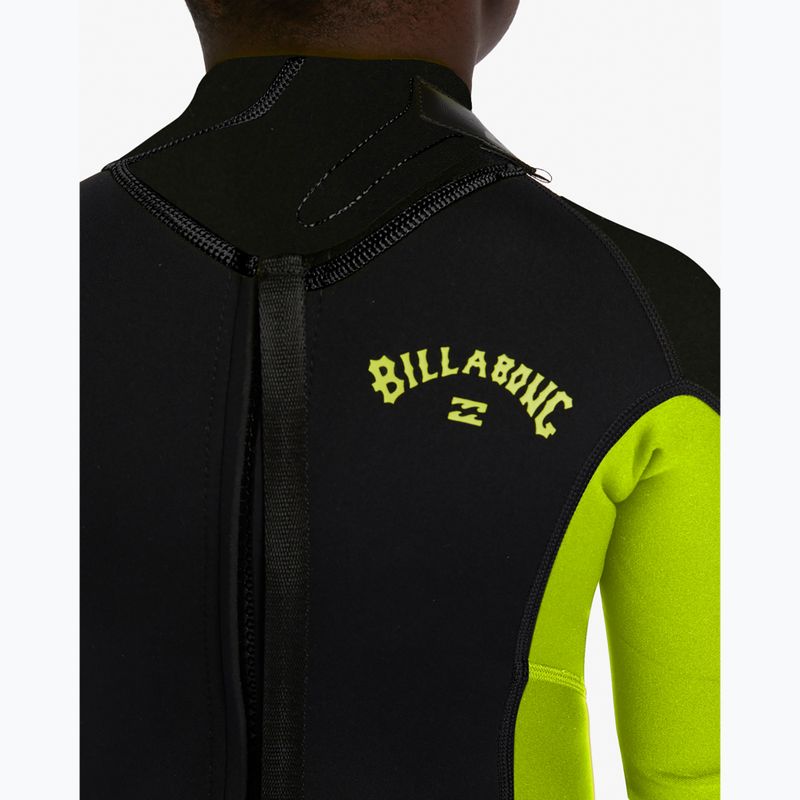 Vaikiškas plaukimo hidrokostiumas Billabong 3/2 mm Foil BZ FL fluro lime 5