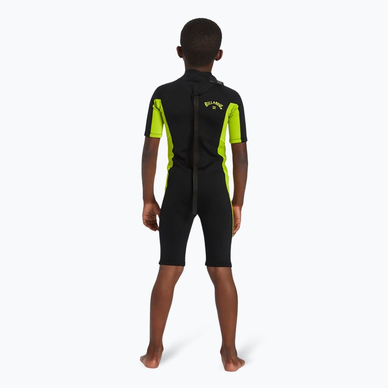 Vaikiškas plaukimo hidrokostiumas Billabong 2 mm Foil BZ FL fluro lime 3