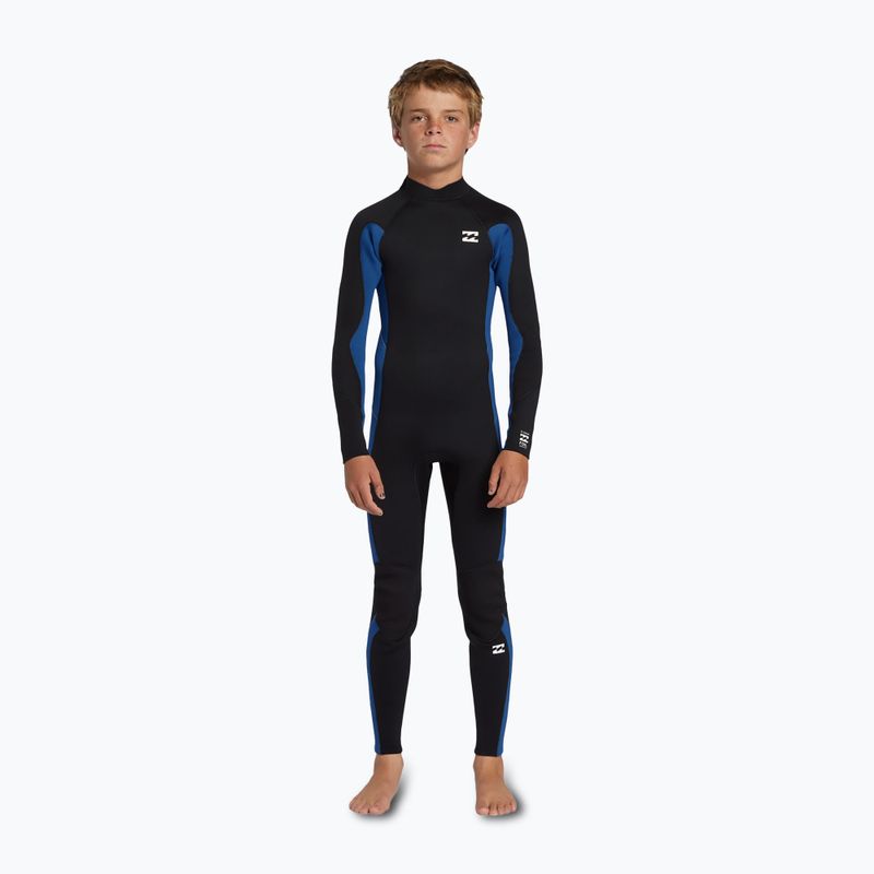 Vaikiškas plaukimo kostiumas Billabong 4/3 mm Foil Back Zip GBS mid blue