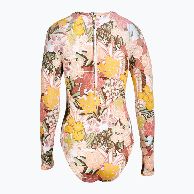 Moteriškas vientisas maudymosi kostiumėlis ROXY Playa Paradise Onesize Back Zip LS white viva la vida 2