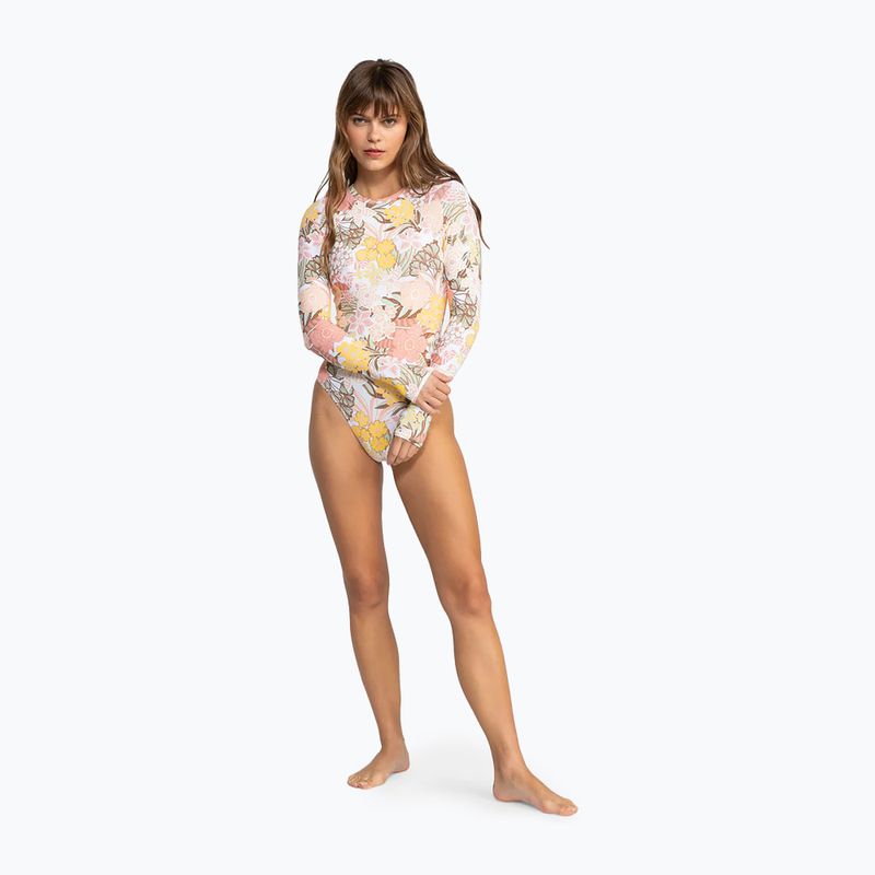 Moteriškas vientisas maudymosi kostiumėlis ROXY Playa Paradise Onesize Back Zip LS white viva la vida 6