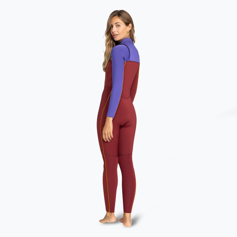 Moteriškas plaukimo hidrokostiumas ROXY 4/3 Rise Chest Zip GBS pomegranate 2