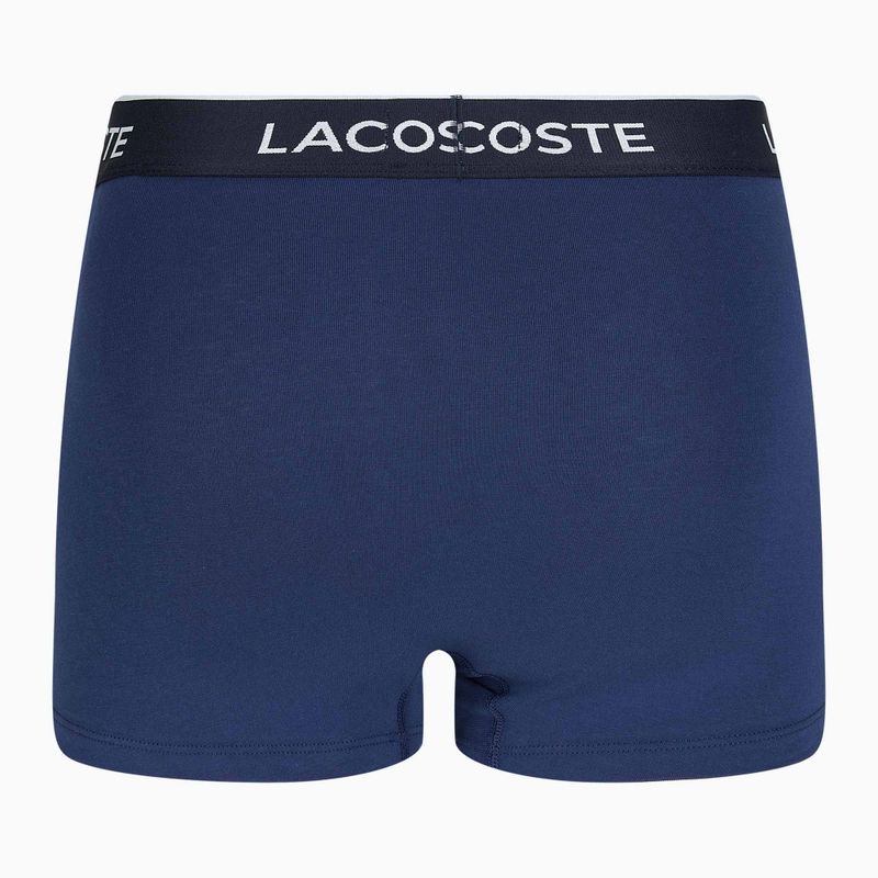 Lacoste boksininkų šortai 5H3389 W64 3 poros tamsiai mėlynos/raudonos spalvos metileno 3