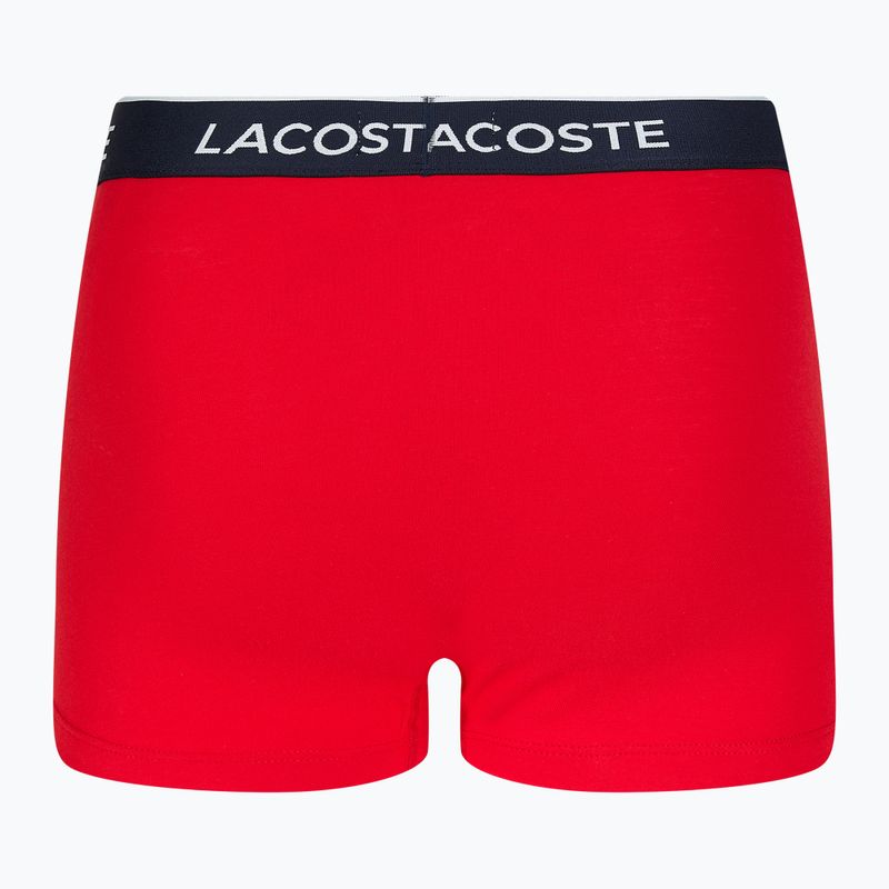 Lacoste boksininkų šortai 5H3389 W64 3 poros tamsiai mėlynos/raudonos spalvos metileno 6