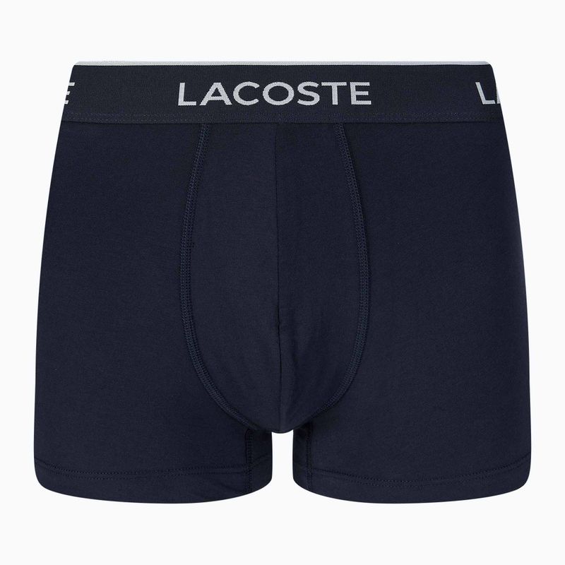 Lacoste boksininkų šortai 5H3389 W64 3 poros tamsiai mėlynos/raudonos spalvos metileno 8