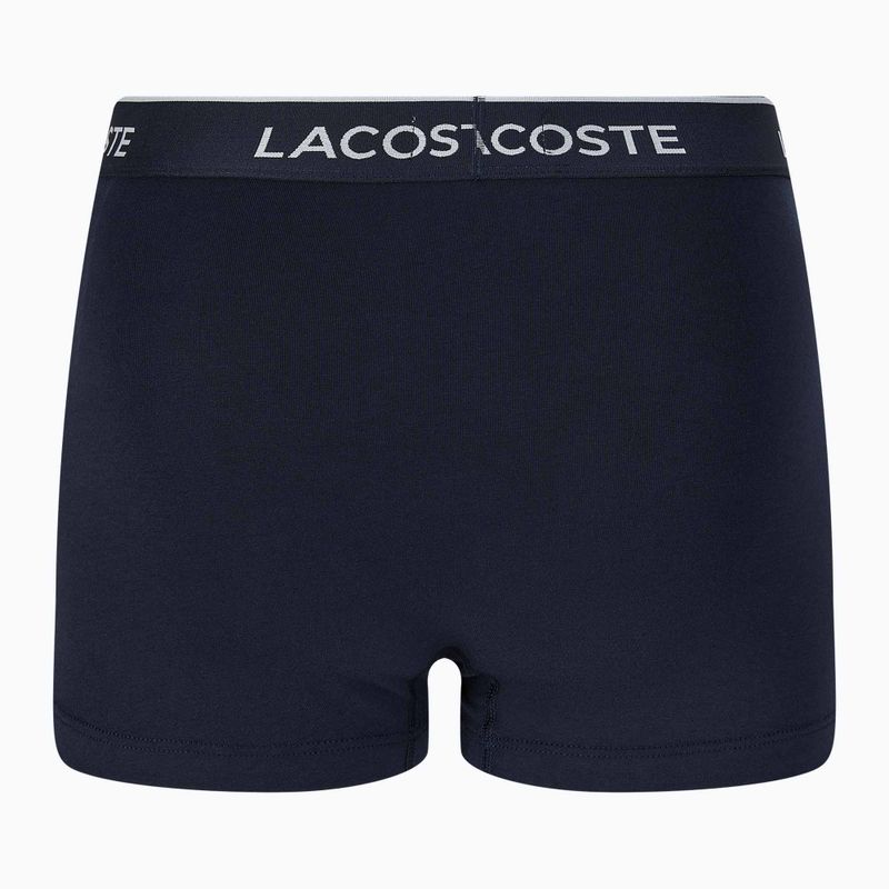 Lacoste boksininkų šortai 5H3389 W64 3 poros tamsiai mėlynos/raudonos spalvos metileno 9