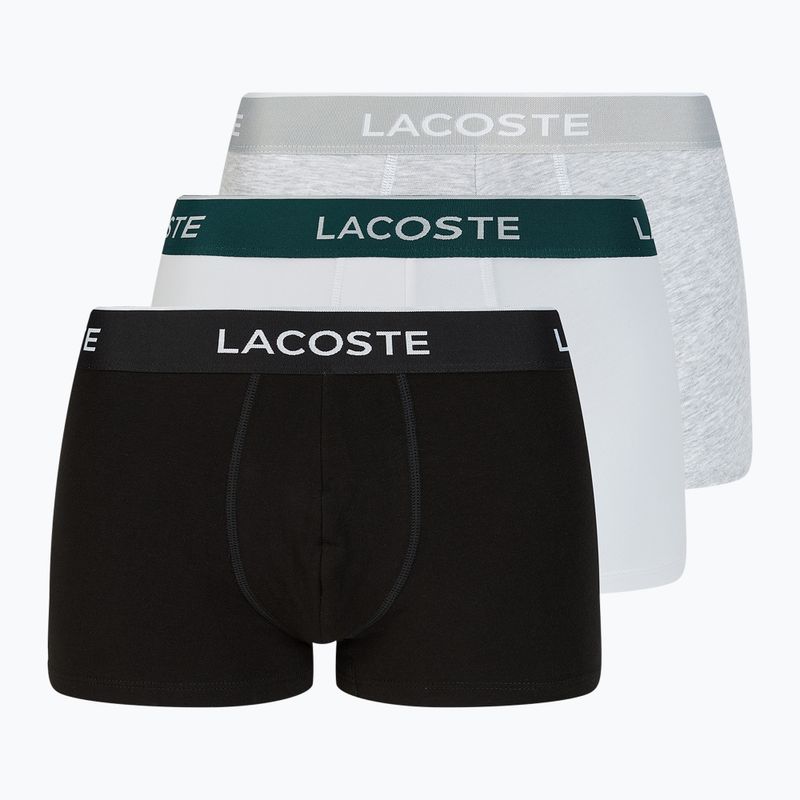 Lacoste boksininkų šortai 5H3389 NUA 3 poros juodos/baltos/sidabrinės spalvos chine