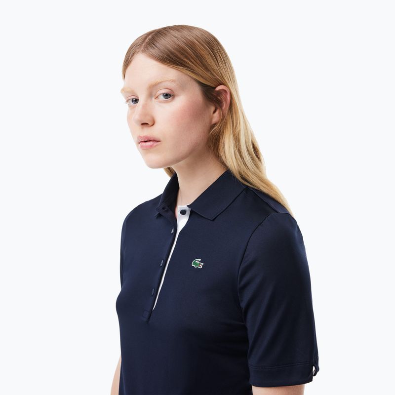 Moteriški polo marškinėliai Lacoste PF5179 navy blue/white 3