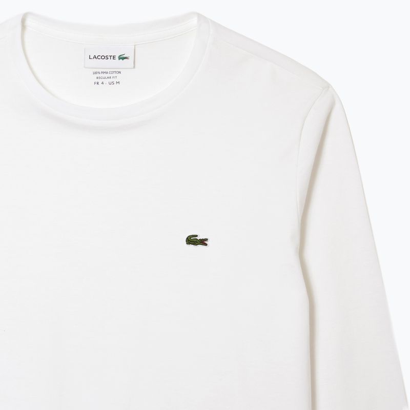 Vyriški marškinėliai ilgomis rankovėmis Lacoste TH6712 white 5