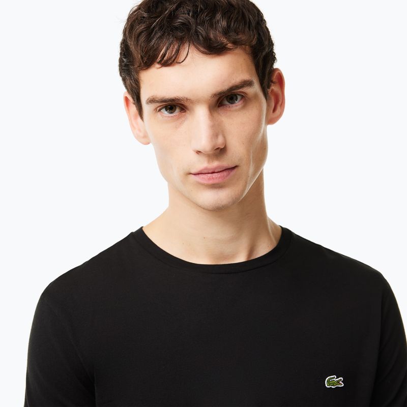 Vyriški marškinėliai ilgomis rankovėmis Lacoste TH6712 black 3