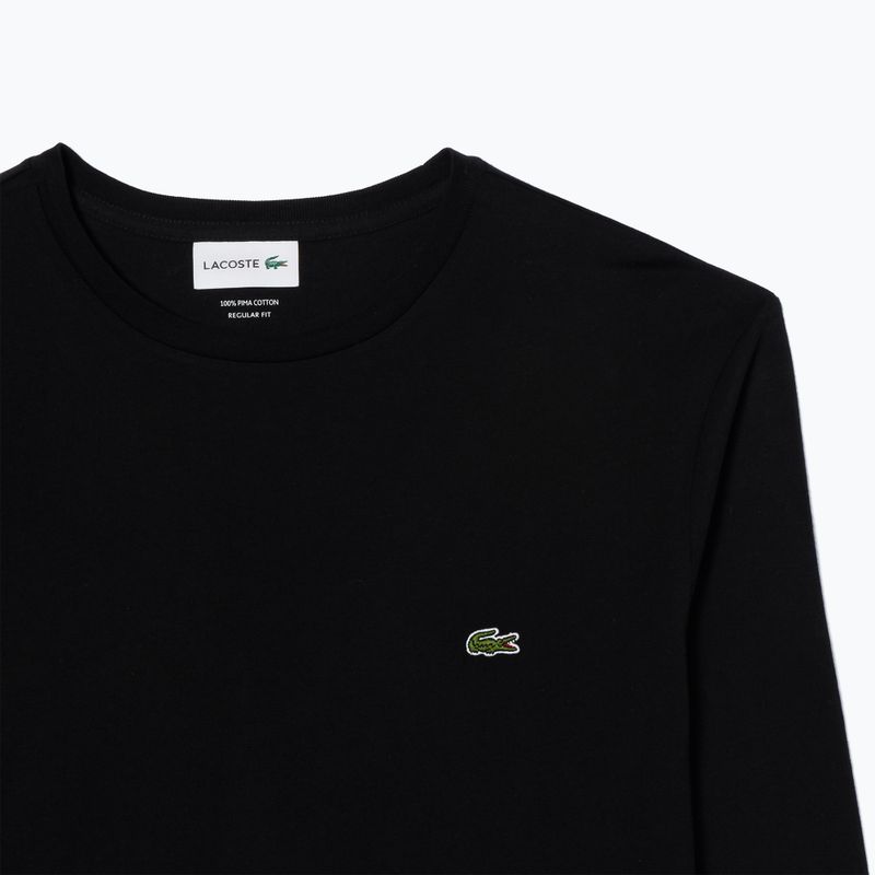 Vyriški marškinėliai ilgomis rankovėmis Lacoste TH6712 black 4