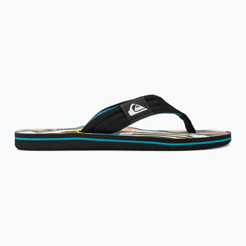Vyriškos šlepetės per pirštą Quiksilver Molokai Layback II white / black / blue 2