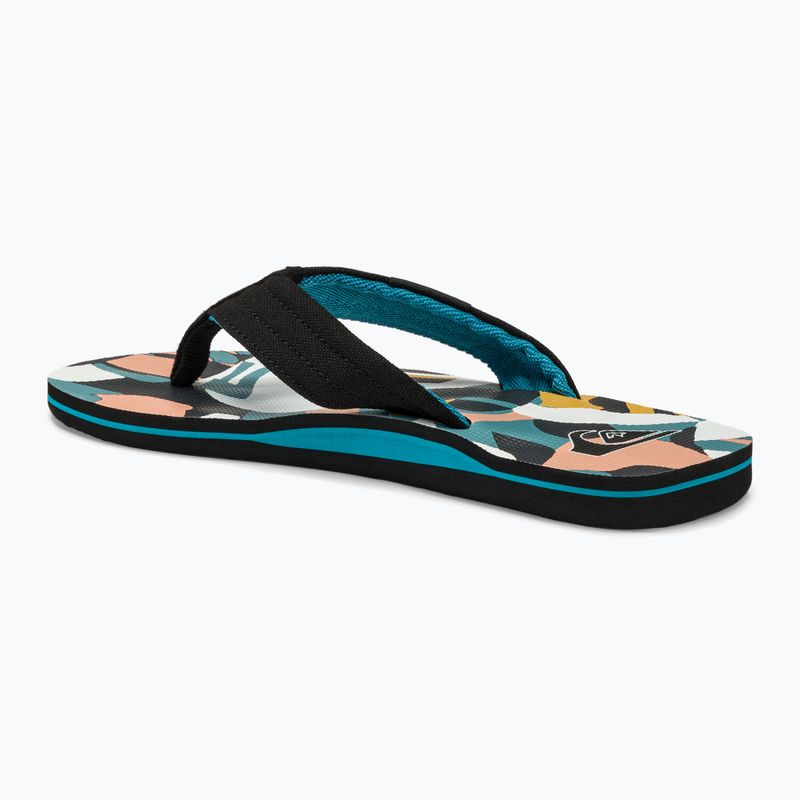 Vyriškos šlepetės per pirštą Quiksilver Molokai Layback II white / black / blue 3